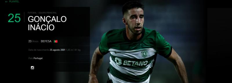 Gonçalo Inácio jogador do Sporting