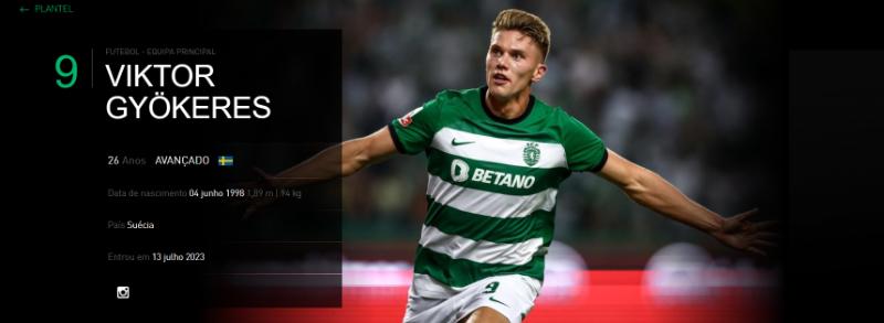 Viktor Gyokeres avançado do Sporting