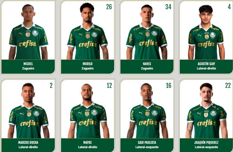 Plantel Palmeiras 2024: Defesas